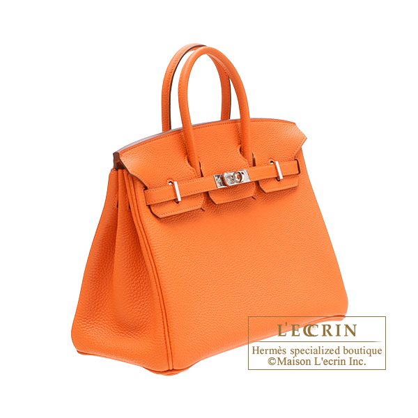 Hermes Birkin bag 25 Orange Togo 