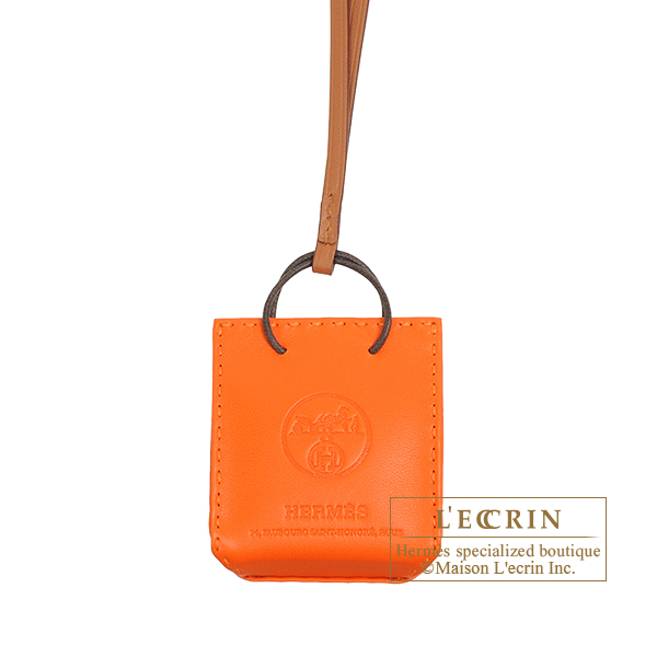 Hermes　Sac orange　Feu/Gold　Agneau/Swift leather