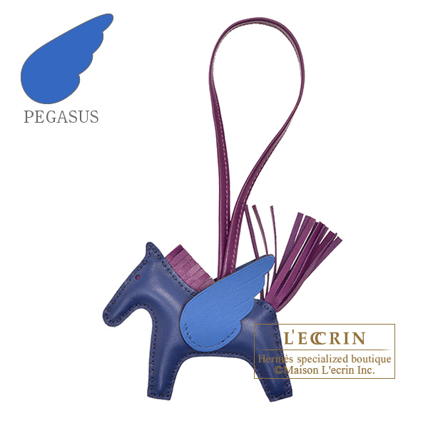 Hermes　Rodeo charm Pegasus PM　Blue saphir/Violet/Blue france　Agneau/Swift leather