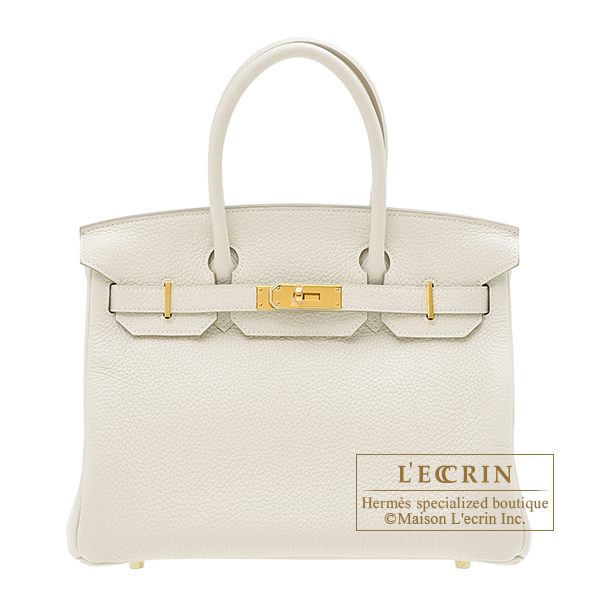 Hermes　Birkin bag 30　Craie　Clemence leather　Gold hardware