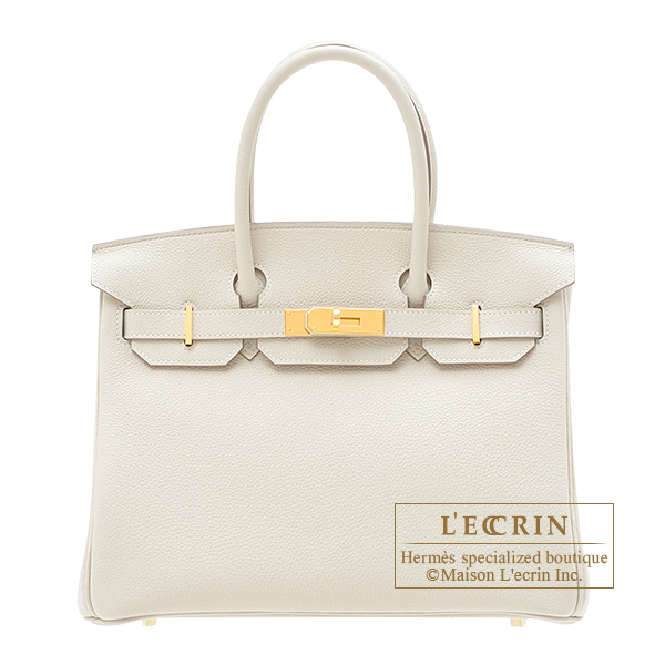 Hermes　Birkin bag 30　Craie　Togo leather　Gold hardware