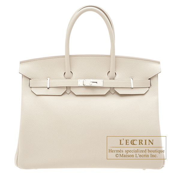 Hermes　Birkin bag 35　Craie　Togo leather　Silver hardware