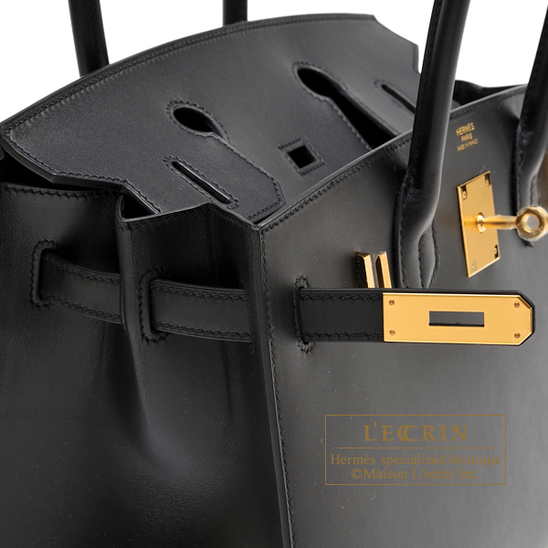 Hermes Birkin Sellier 30 Black Madame Gold Hardware in 2023