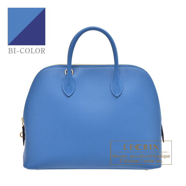 Hermes　Bolide bag 1923 Verso 30　Mykonos/　Blue saphir　Epsom leather　Gold hardware