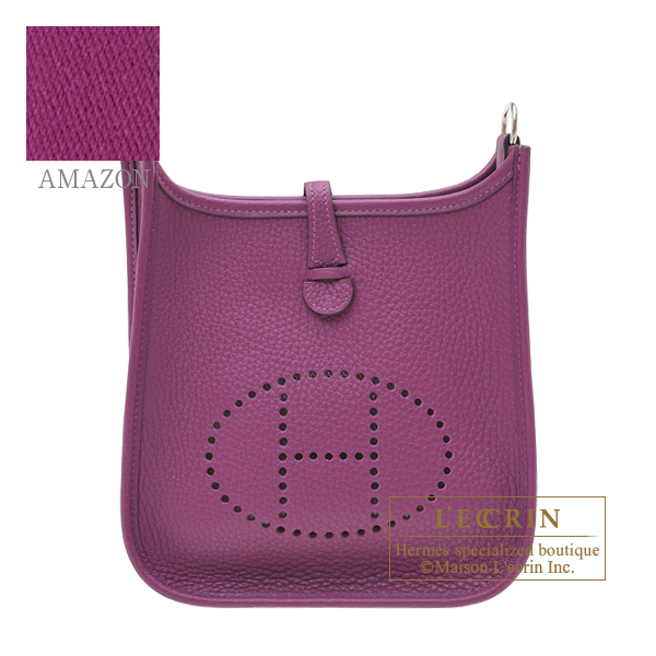 Hermes Evelyne Amazon bag TPM Anemone Clemence leather Silver 
