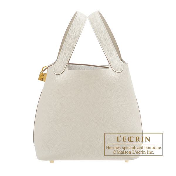 Hermes　Picotin Lock bag MM　Beton　Clemence leather　Gold hardware