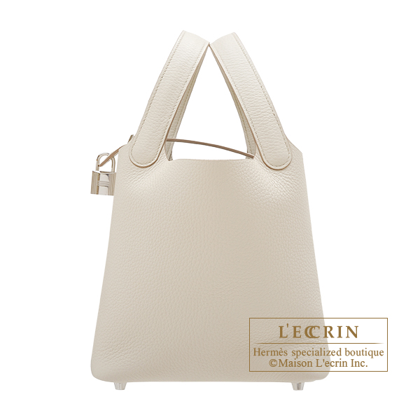 Hermes　Picotin Lock bag PM　Beton　Clemence leather　Silver hardware