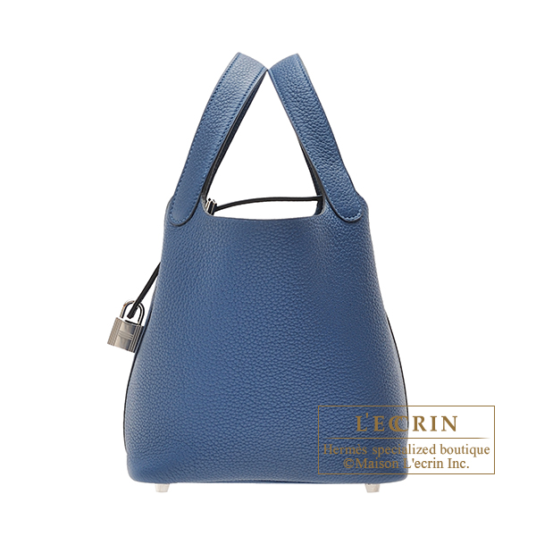 Hermes　Picotin Lock bag PM　Deep blue　Clemence leather　Silver hardware