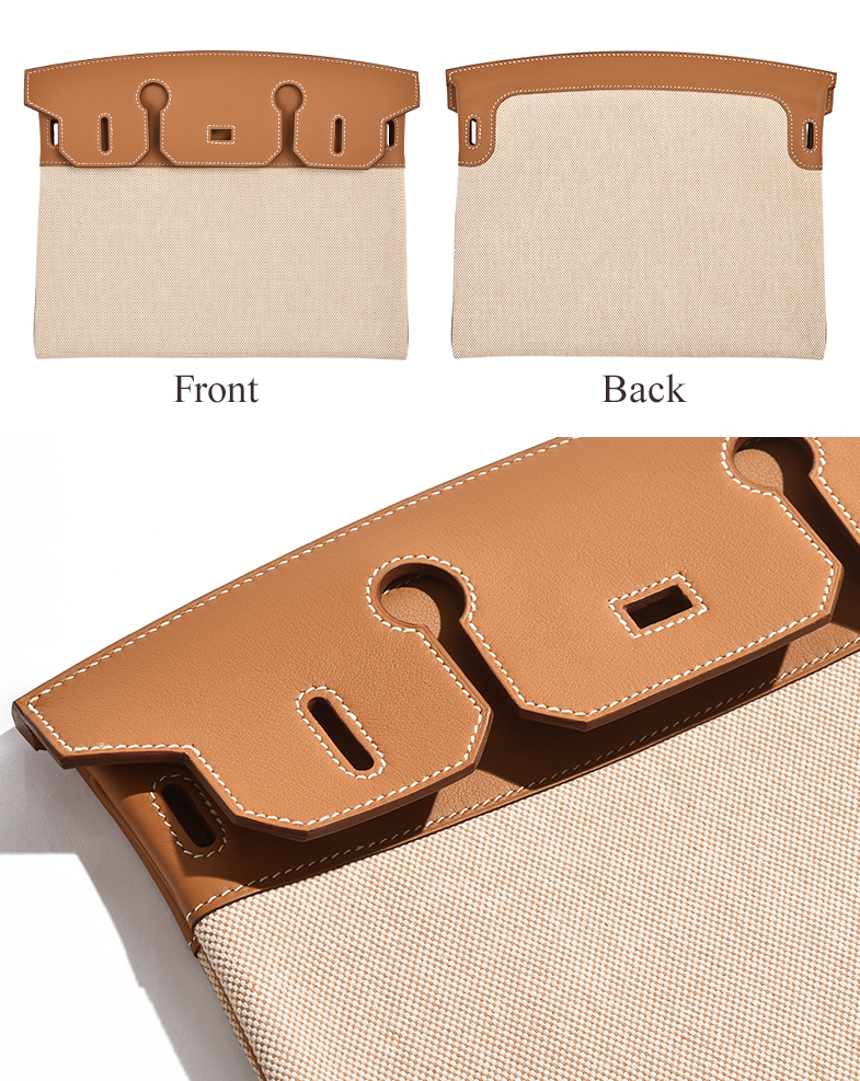 Hermes Birkin 3EN1 bag 30 Gold/Natural Togo leather/Swift leather/Toile H Gold hardware